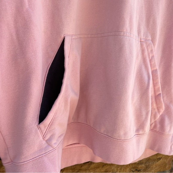 Vintage Nike Solo Black Swoosh Pink Pullover Hoodie Sweatshirt Large Lab Check - Picture 2 of 9